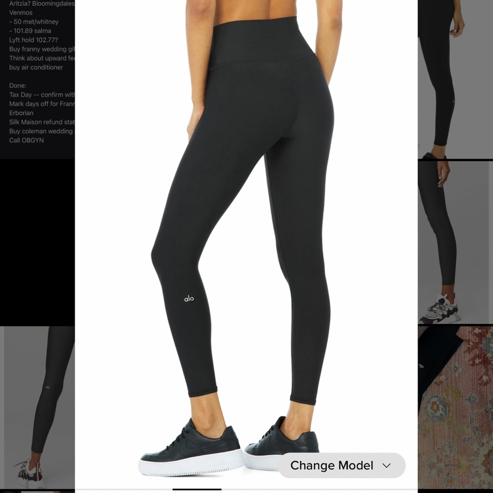 Alo 7/8 Legging NWT Sz Small Black